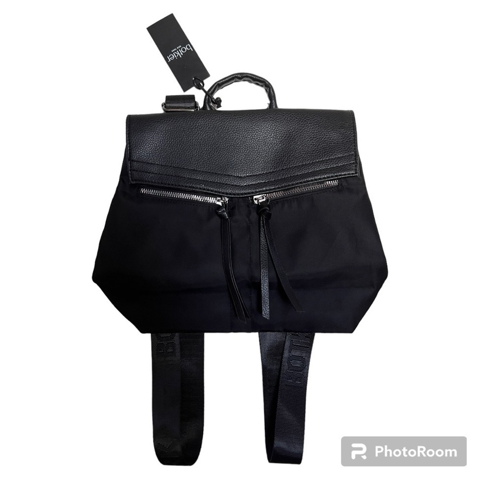 Boktier Black Nylon Mini Backpack
